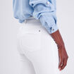 Jeans slim 5 poches blanc femme