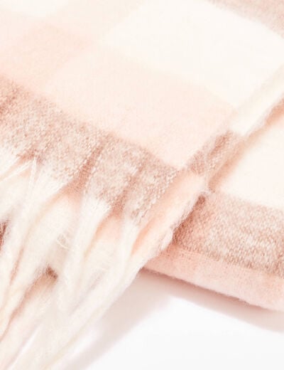 &Eacute;charpe avec franges ecru femme