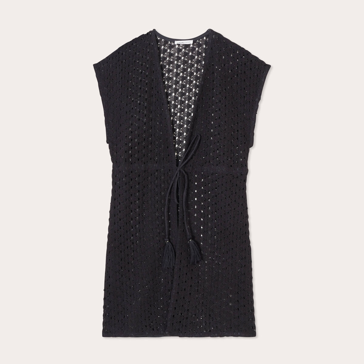 Paréo à nouer sur la taille noir femme
