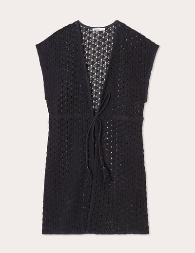 Paréo à nouer sur la taille noir femme