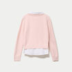 Pull chemise 2-en-1 rose clair femme