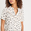 Blouse manches courtes blanc femme