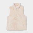 Veste sans manches fermeture zipp&eacute;e ivoire femme