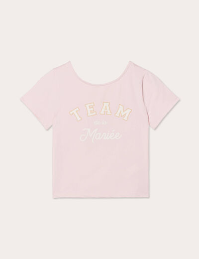 T-shirt manches courtes rose femme