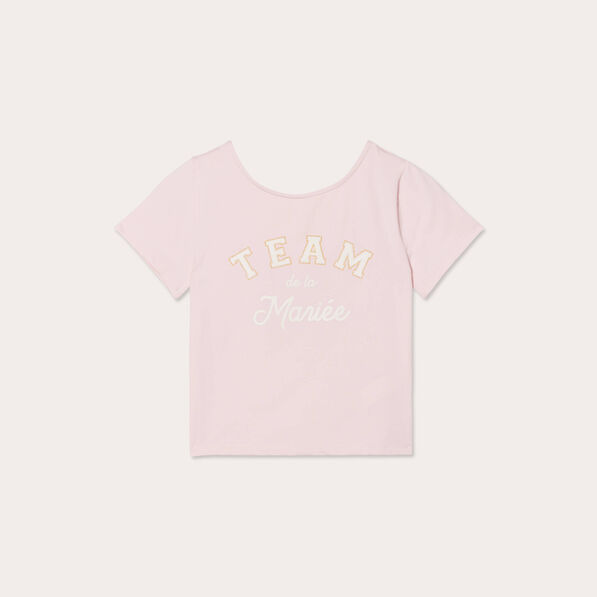 T-shirt manches courtes rose femme