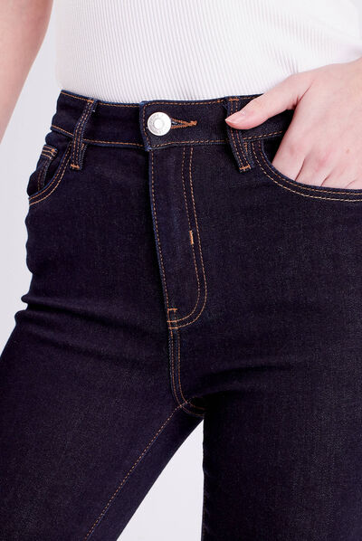 Jeans skinny taille standard denim brut femme