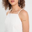 Robe droite bretelles fines blanc femme