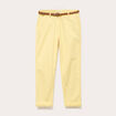 Pantalon chino 7/8&egrave;me jaune pastel femme
