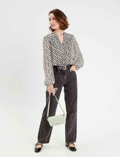 Blouse manches longues blanc femme