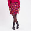 Jupe évasée volantée rose fushia femme