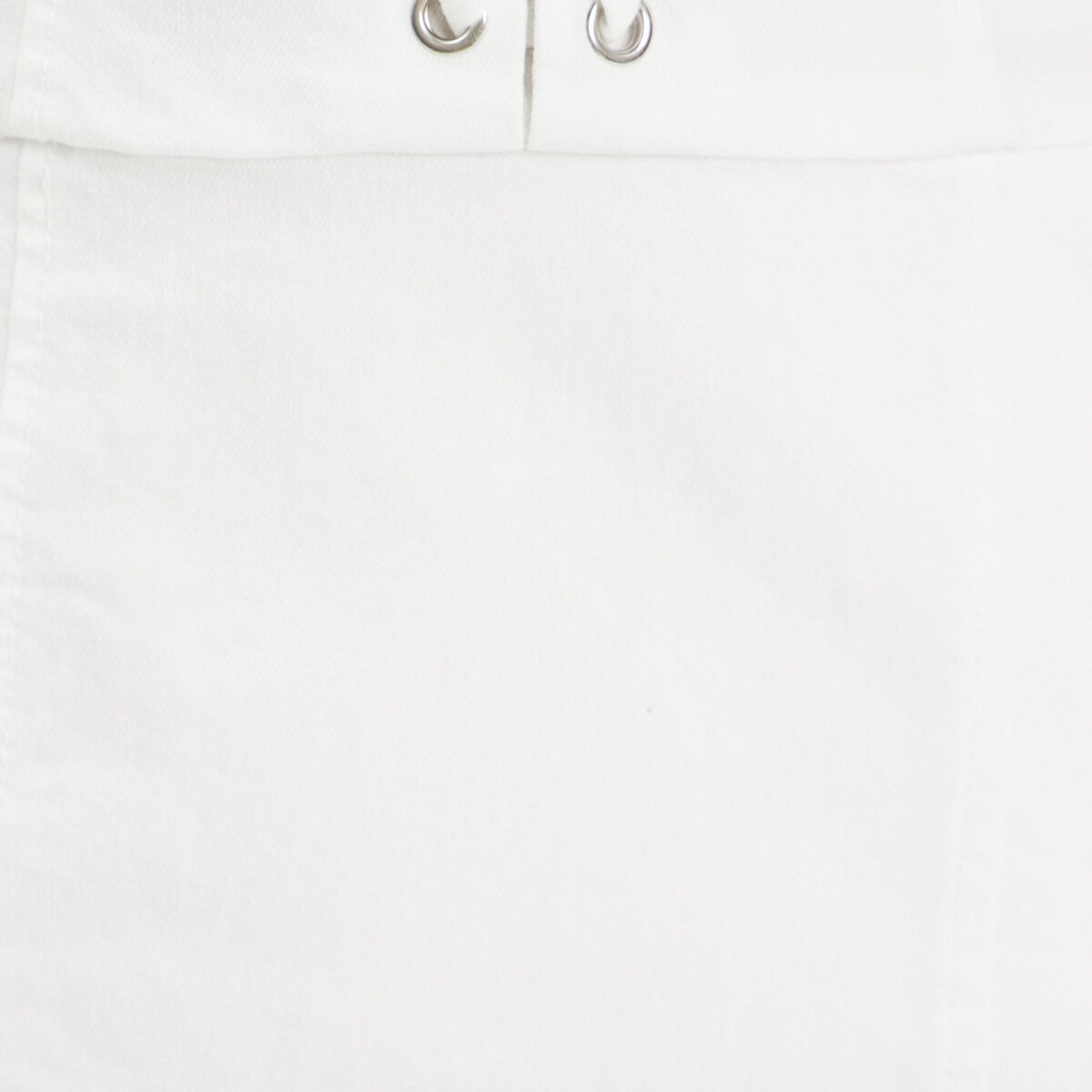 Robe ajustée col laçage jean ecru femme
