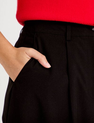 Pantalon barrel taille standard noir femme