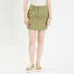 Jupe cargo en jean vert kaki femme