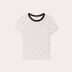 T-shirt ajusté manches courtes blanc femme