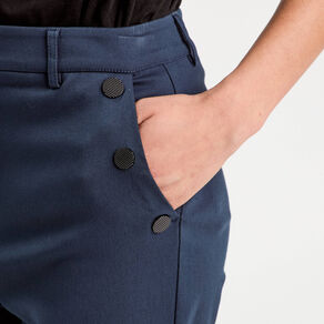 pantalon bootcut a pont bleu marine femme Pantalon bootcut à pont bleu marine femme