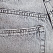 Jeans wide leg taille haute denim gris femme