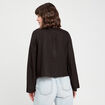 Blouse nouée mélange lin noir femme