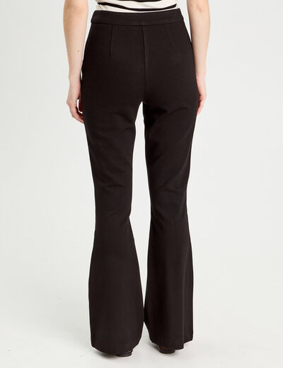 Pantalon bootcut noir femme
