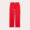 Jeans droit 5 poches rouge femme