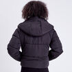 Doudoune droite zippée noir femme