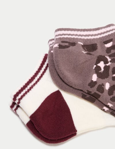 Lot de 2 paires de chaussettes rose clair femme