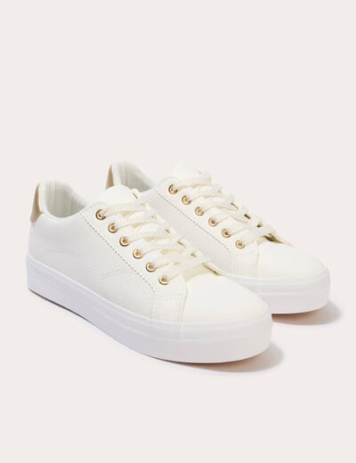 Basket ecru femme
