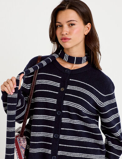 &Eacute;charpe bleu marine femme