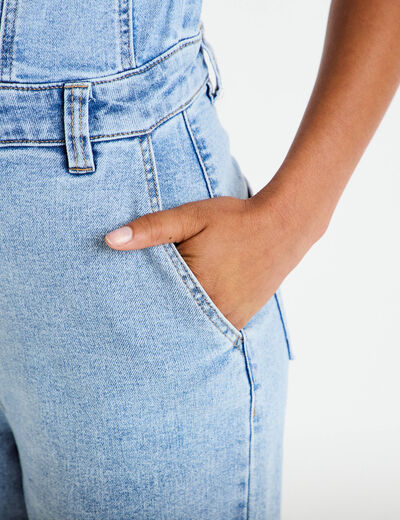 Combinaison pantalon en jean denim triple stone femme