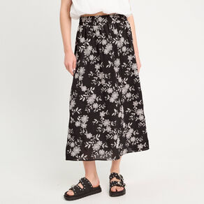 jupe longue evasee noir femme Jupe longue évasée noir femme