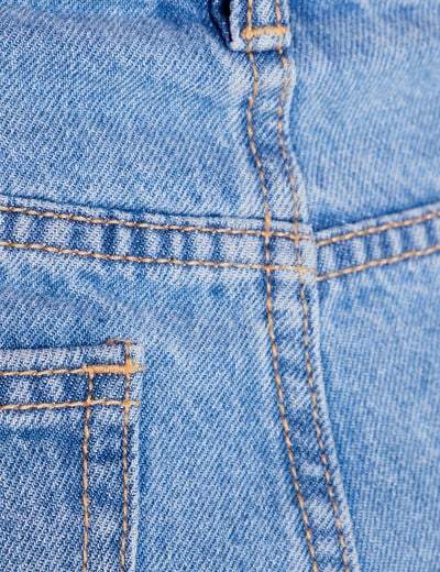 Short mom taille haute en jean denim double stone femme