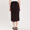 Jupe midi droite avec noeud noir femme