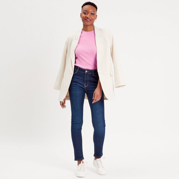 Jeans slim denim stone femme