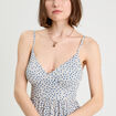 Robe longue évasée bretelles blanc femme