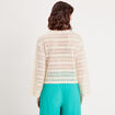 T-shirt crochet manches pagode ecru femme