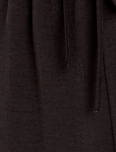 Pantalon large fluide noir femme