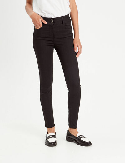 Jeans slim push up denim noir femme