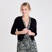Gilet court ouvert noir femme