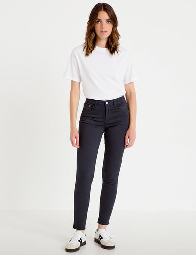 Jeans slim 5 poches bleu marine femme