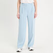 Pantalon large pinces bleu clair femme
