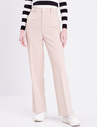 Pantalon city large sable femme