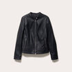 Veste droite zipp&eacute;e noir femme