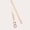 Ceinture perforée métallisée couleur or femme