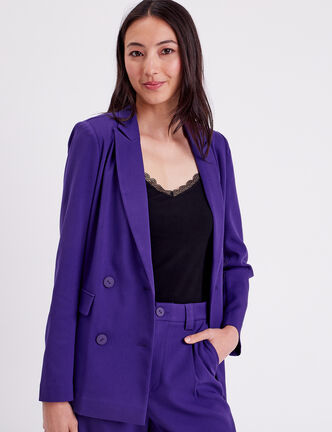 Veste esprit blazer droite violet femme