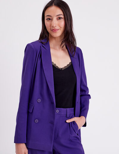 Veste esprit blazer droite violet femme