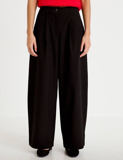 Pantalon barrel taille standard noir femme