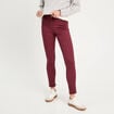 Jeans slim 5 poches violet fonc&eacute; femme
