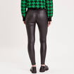 Pantalon skinny enduit denim noir enduit femme