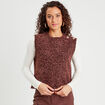 Pull sans manches marron foncé femme