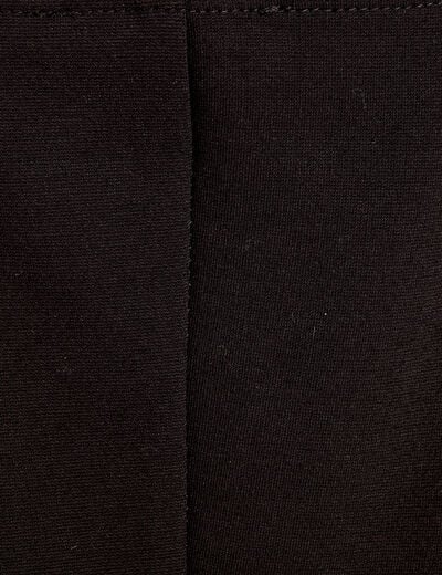 Robe évasée dos ouvert noir femme