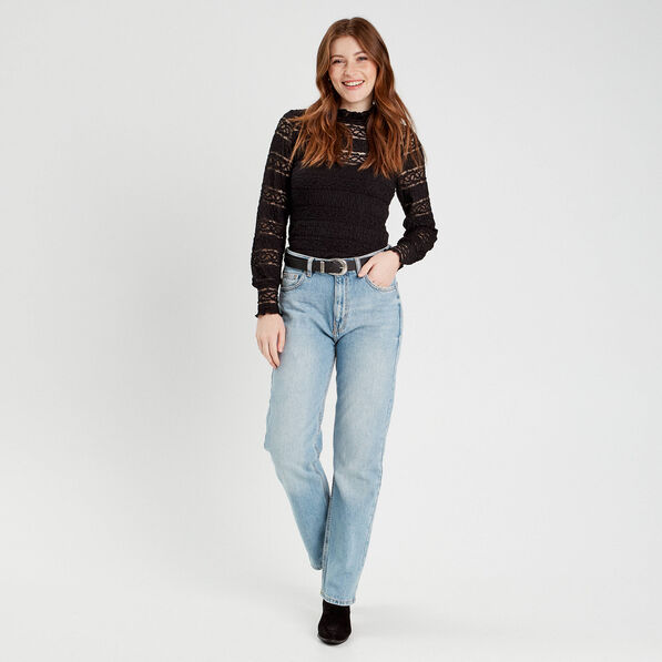 blouse dentelle col montant noir femme Blouse dentelle col montant noir femme